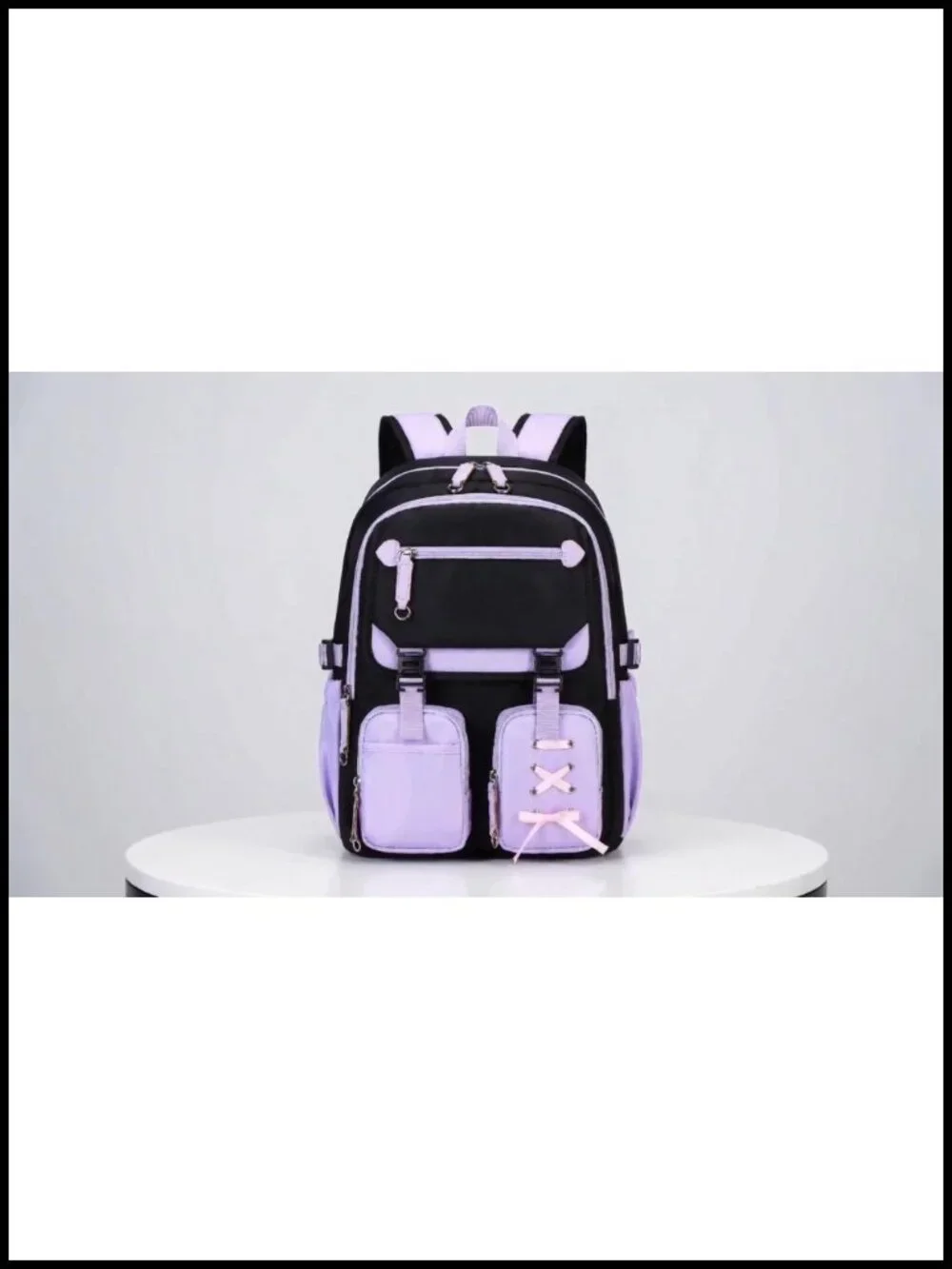 Girls Backpack Set with Lunch Box & Pencil Case, Polyester, 15.6